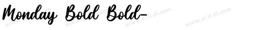 Monday Bold Bold字体转换